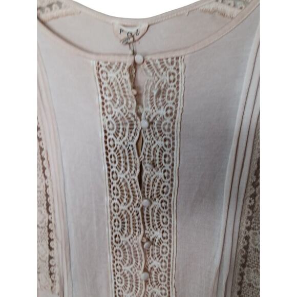 New with tags POL Lace Trim Boho Top Tunic Pink Ombre Oversized Bohemian SZ S - Picture 6 of 10